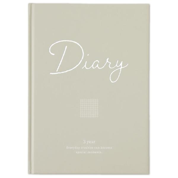 日記帳 3年連用日記 フレンチグレー JN-10 リュリュ B6 日付フリータイプ 384頁 方眼罫...