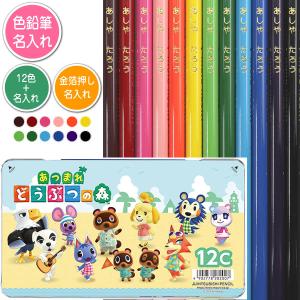 三菱鉛筆 色鉛筆12色セットと金箔押し名入れのセット品 色鉛筆 880級