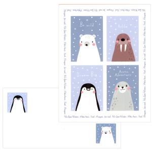 レターセット 冬柄 ウィンターアニマル PD-612/EV-612  便箋2柄18枚 封筒6枚 フロンティア FRONTIA