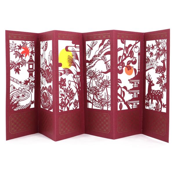 サンリオ 秋カード ライト付きロディーカード 切り絵風夕焼け空 S4522 ミニカード付き 立体カー...