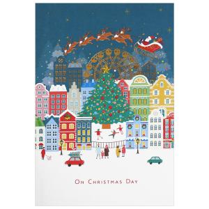 クリスマスカード 洋風 二つ折りポップアップカード XAR-828-561 （HX-54） CLPクリスマスタウン ホールマーク 立体カード Christmas｜horiman
