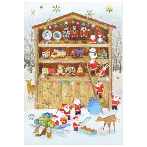 クリスマスカード 洋風 APJ 立体カード XC-125023 ミニサンタポップアップカ−ド アートプリントジャパン Christmas card グ