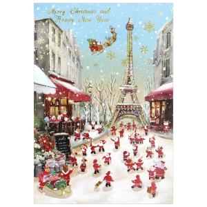 クリスマスカード 洋風 APJ 二つ折りポップアップカード