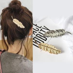 ヘアクリップ 羽 シルバー ゴールド 結婚式 パーティ バレッタ 羽デザインヘアクリップ 全2色展開 かわいいヘアクリップ キュートデザイン おしゃれ｜horistick-shoppy