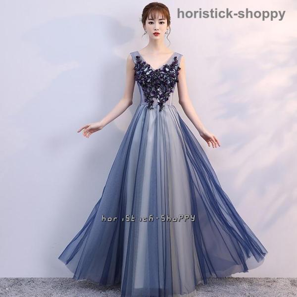 パーティードレス ロング 韓国 小さいサイズ ロングドレス Aライン イブニング ワンピースドレス ...