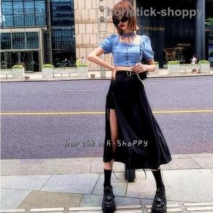 pumpkin port スカート 深スリット インナーショートパンツ付き pumpkin port スカート 深スリット インナーショートパンツ付き
