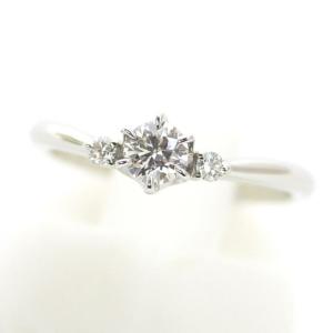 俄（NIWAKA） 指輪 ダイヤ立爪指輪 0.281ct ＃8 F VS1 3EX