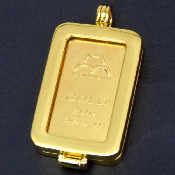 【新品】日本マテリアル 24金 インゴット20ｇ ペンダントトップ ペンダント ゴールドバー 金メッ...