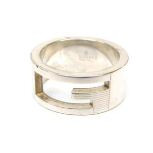 GUCCI（グッチ） ブランデッドG カットアウト シルバー リング 指輪