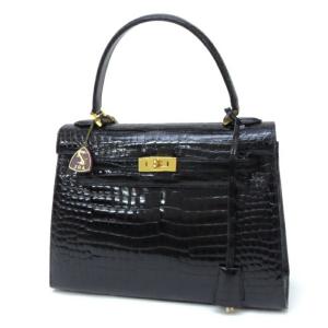 ペレリールッソ Pelley Lusso クロコダイル トートバッグ ダークグレー