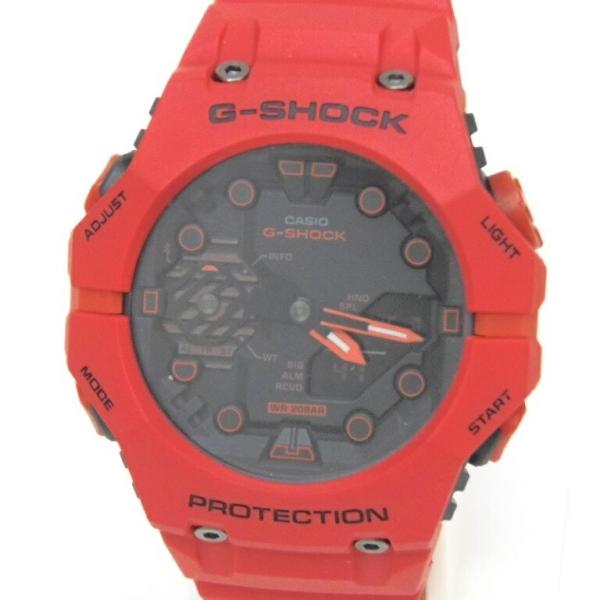 カシオ Casio メンズウォッチ 腕時計 G-SHOCK 赤ラバーベルト GA-B001-4AJF...