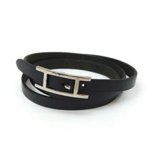 エルメス HERMES ブレスレット アピ3 チョーカー □E刻印 黒 【中古】(61792)｜horita78