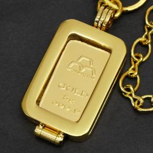 【新品】日本マテリアル 純金インゴット 5g 選べるキーチェーン/キーホルダー付きペンダントトップ ゴールドバー ingot 24金 NIHON MATERIARL(62879)(62879)