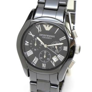 EMPORIO ARMANI 腕時計 セラミカ AR1400 黒【中古】(63628)