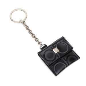 LOEWE（ロエベ） 美品 アナグラム ブラック 黒 シルバー メタル/レザー