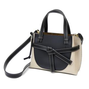 ロエベ LOEWE 2WAYバッグ ゲートトップハンドル ミニバッグ 黒 レザー 【中古】(64959)｜horita78