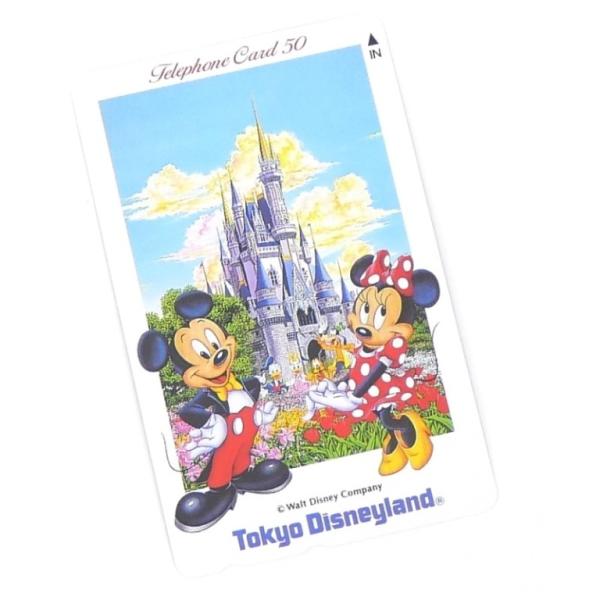 テレホンカード 東京ディズニーランド シンデレラ城 ミッキー＆ミニー 50度 テレカ(68900)