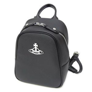 美品ヴィヴィアンウエストウッド オーブ レザー リュックサック ブラック Vivienne Westwood（ヴィヴィアンウエストウッド） オーブ レザー切替