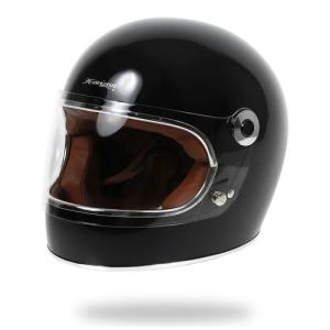 ハーレーアメリカンヘルメットLAMP HELMET BLACK ブラック フルフェイス｜HORIZON HELMETS