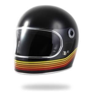 アメリカンフルフェイス horizon helmets LAMP HELMET 5RAINBOW BLACK ハーレーヘルメット｜horizon-helmet