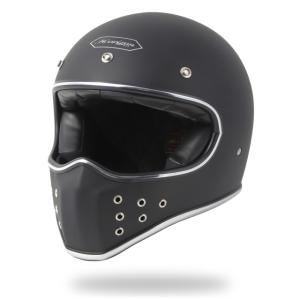 アウトレット HORIZON HELMETS ホライズンヘルメット ビンテージオフロードフルフェイス MX-H4 MATTE BLACK マットブラック