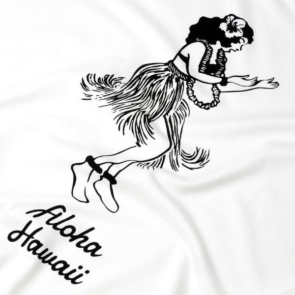 HULA GIRL Tシャツ フラダンス フラガール ハワイ アロハ レディース 半袖 ホワイト ブ...