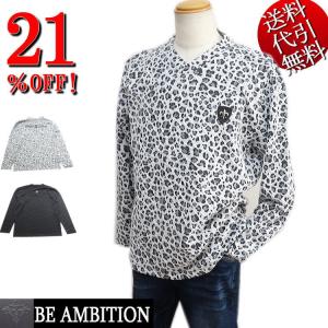 秋冬春 ビッグ有 Be Ambition/ビーアンビション ふくれ柄 ユリワッペン＆ロゴ刺繍 Vネック ストレッチTEE 長袖ＴロングＴシャツ 白/黒 XL(LL)/XXL(3L)/4L T21204｜horman