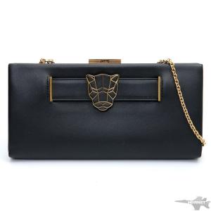 Cartier カルティエ パンテール ドゥ カルティエ クラッチバッグ チェーンショルダー カーフ ブラック / ゴールド L1001923 2110063｜hornetito