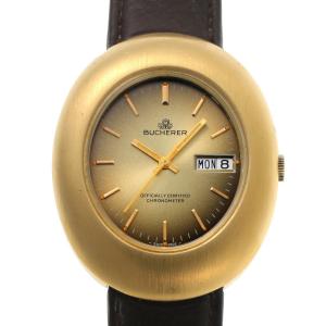 BUCHERER ブッフェラー オーバルウォッチ クロノメーター オートマチック Cal.2728 - GP / SS メンズ 時計 2310384｜hornetito