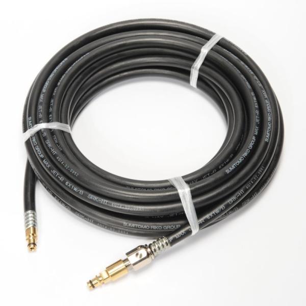 30M　ケルヒャー 両端クイックコネクト 国産スリムホース 交換用高圧洗浄機ホース ガン側スイベル（...