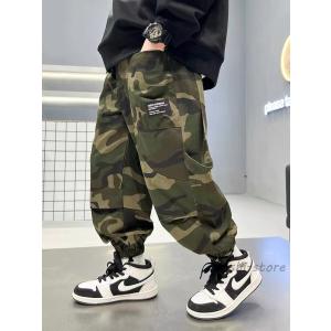 迷彩パンツ 男の子 カモフラージュパンツ 緑 パンツ キッズ ボトムス