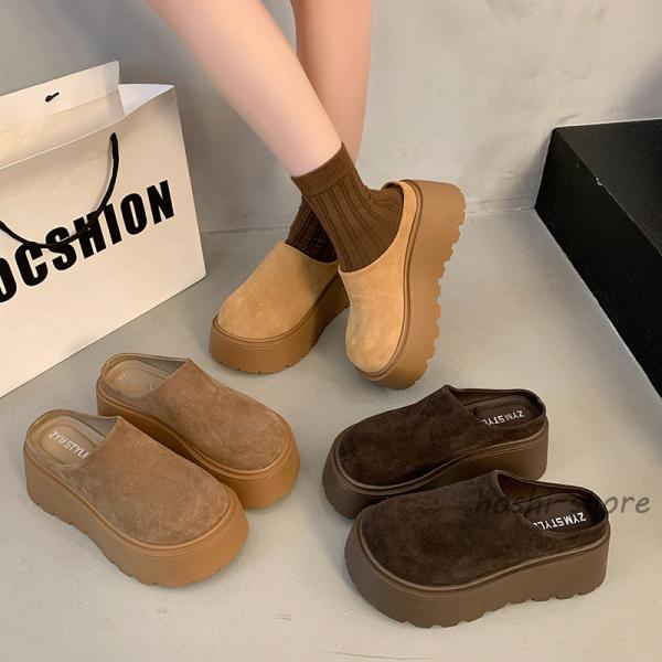 厚底スリッポン 厚底スニーカー レディース かかとなし シューズ ランニング ウォーキング トレーニ...