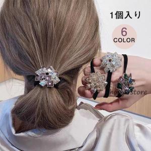 SWAROVSKI（スワロフスキー） ヘアゴム おしゃれ 大粒スワロフスキーの