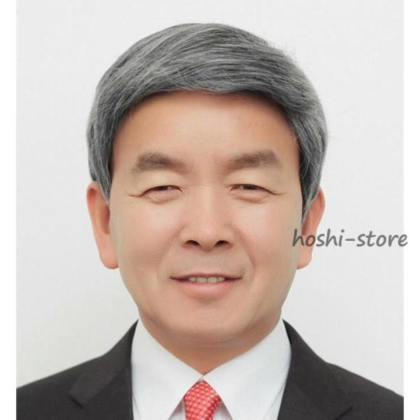 男性用かつら　100%人毛ウィッグ　メンズウィッグ 耐熱 ウィッグ 男性用人毛ウィッグ 男性用人毛 ...