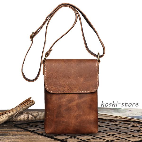 父の日ショルダーバッグポシェットメンズバッグ革フェイクレザースマホポーチミニバッグメンズファッション...