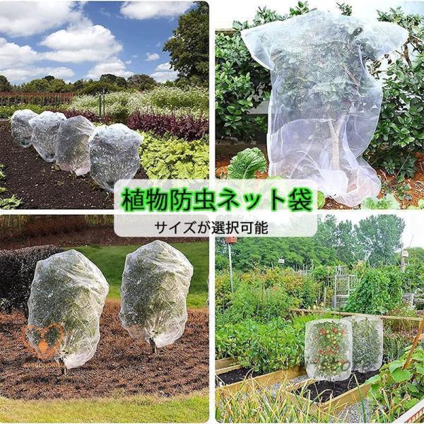 植物防虫ネット 1mm目1ｍ*1.5ｍ 2枚入り 袋 野菜網 園芸野菜栽培 園芸ネット保護カバー 虫...