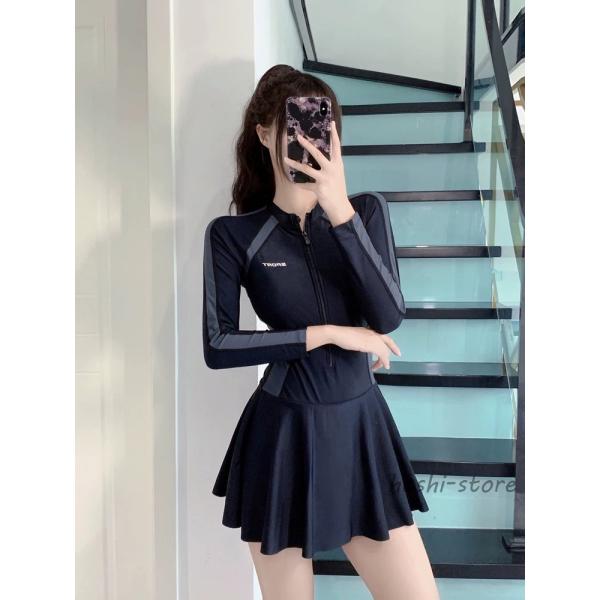 水着 レディース 体型カバー ワンピース 中学生 高校生 10代 20代 30代 スポーティー 可愛...