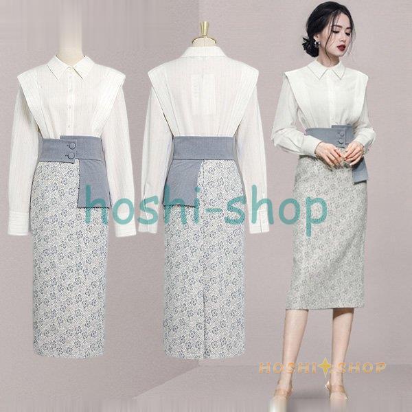 春秋冬セットアップレディース 上下セットアップ セットアップ韓国 スカート 上下セットアップ OL通...