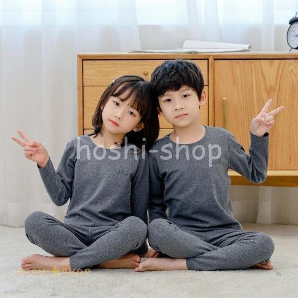 パジャマ キッズ 女の子 男の子 長袖 春 秋 冬 子供 ベビー ルームウェア 無地 スリーパー シ...