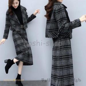 スカートセットアップ レディース 2点セット 上下セット ミモレ丈 スカート スカートスーツ ジャケット コート アウター チェック柄 着痩せ 通勤 Ol おしゃれ Star1021 Suit1133 星野 通販 Yahoo ショッピング