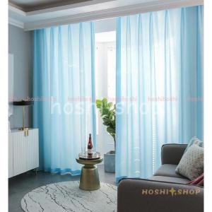 カーテン レースカーテン おしゃれ 北欧風 ins風 半遮光 遮熱 UVカット 無地 白 グレー ピンク ブルー 洗濯機可能 姫系 腰窓 インテリア フック カーテン