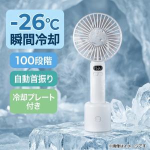 【猛暑を乗り切る新兵器！】 充電式 扇風機 冷却プレート ハンディファン 首振り 卓上 小型扇風機 携帯扇風機 コードレス 手持ち扇風機 静音 強風