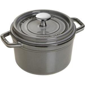 (Graphite Gray) - Staub 1101418 Round Cocotte Oven, 0.7l, Graphite Grey｜hoshiimonoshop