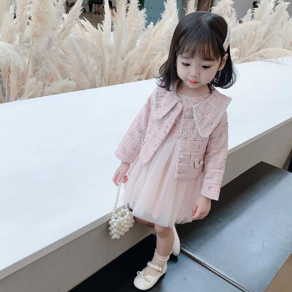 ワンピース 女の子 スーツセット 子供 イベント ジャケット 女児 ガールズ キッズ 長袖 フォーマ...