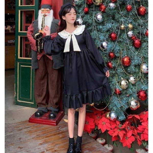 ロリータ コスプレ メイド服 ハロウィン クリスマス 萌え 可愛い おしゃれ ワンピース 秋冬服 春...