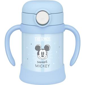 サーモス まほうびんのベビーストローマグ 飲み口とパッキンが一体 250ml パステルブルー ディズニー ミッキー 保冷専用 FJT-250DS