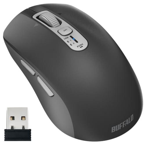 バッファロー ワイヤレス マウス 静音 高速スクロール 横スクロール チルト 5ボタン BlueLE...