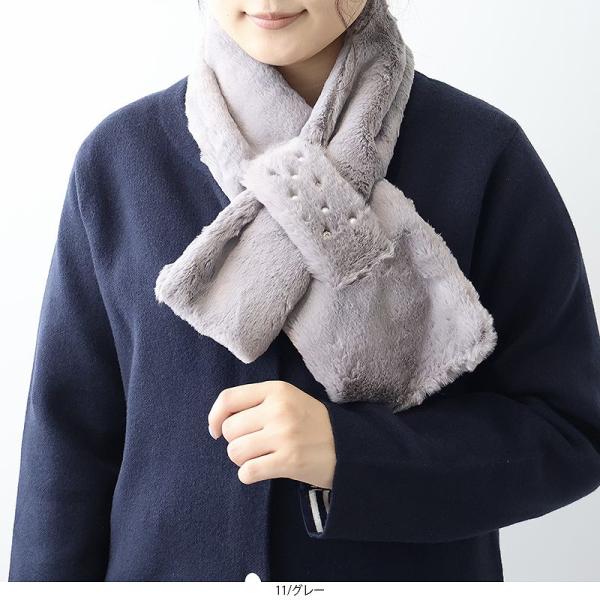 ミントブリーズ mb mintbreeze パールループ付　ファーティペット レディース 秋冬 可愛...