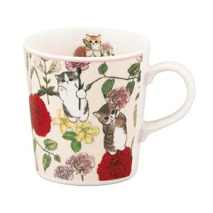 【即納】 モフサンドX日比谷花壇 コラボマグ ベージュ 山加商店 日比谷花壇 MFH12-11 mofusand 300ml 猫