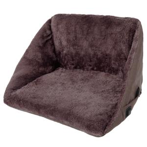 ヒーター内蔵 腰まであったかクッション ブラウン 椅子